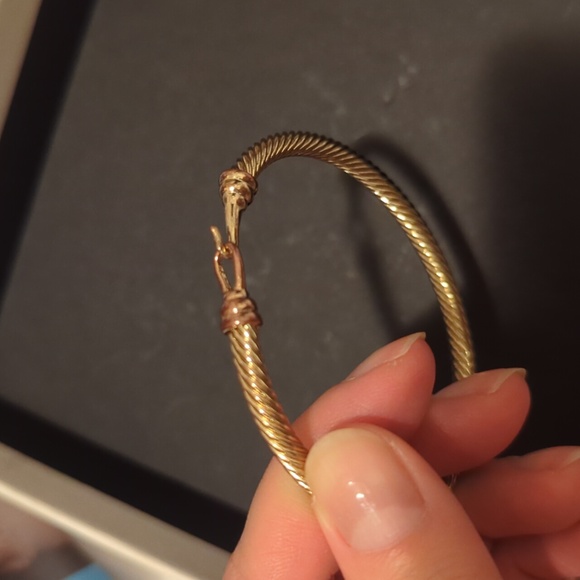 Gold plated Rope Bangle - Picture 2 of 3
